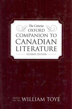 The concise Oxford companion to Canadian literature  Cover Image