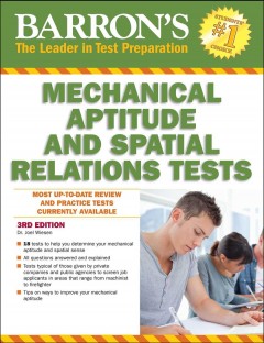 Barron's mechanical aptitude and spatial relations tests  Cover Image