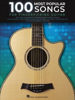 100 most popular songs for fingerpicking guitar. Cover Image