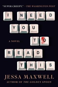 I need you to read this : a novel  Cover Image