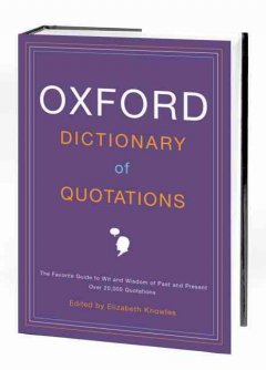 The Oxford dictionary of quotations  Cover Image