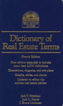 Dictionary of real estate terms  Cover Image