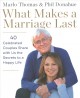 Go to record What makes a marriage last : 40 celebrated couples share w...